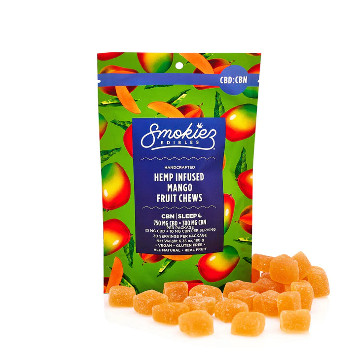 Smokiez CBD+CBN Gummies, Mango- 750mg, 30ct