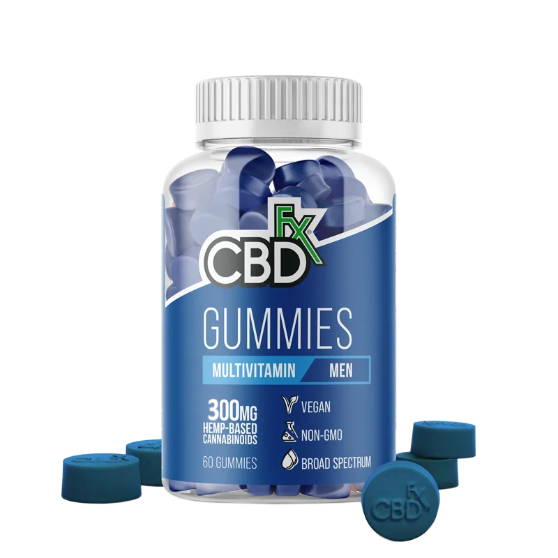 CBDfx Isolate CBD Vitamin Gummies, Men's Multi Vitamin - 60ct