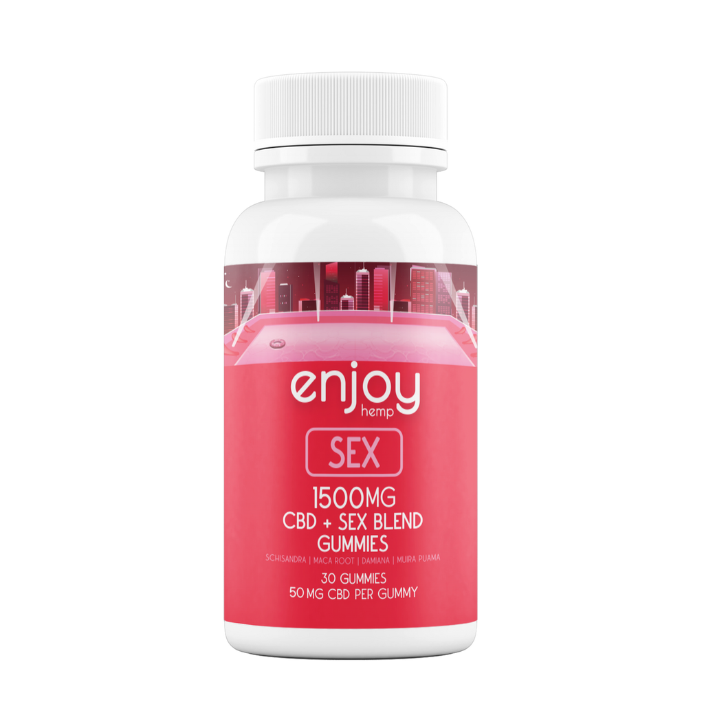 Enjoy CBD Sex Gummies - Full Spectrum CBD + Maca Root + Schisandra + Damiana + Muira Puama