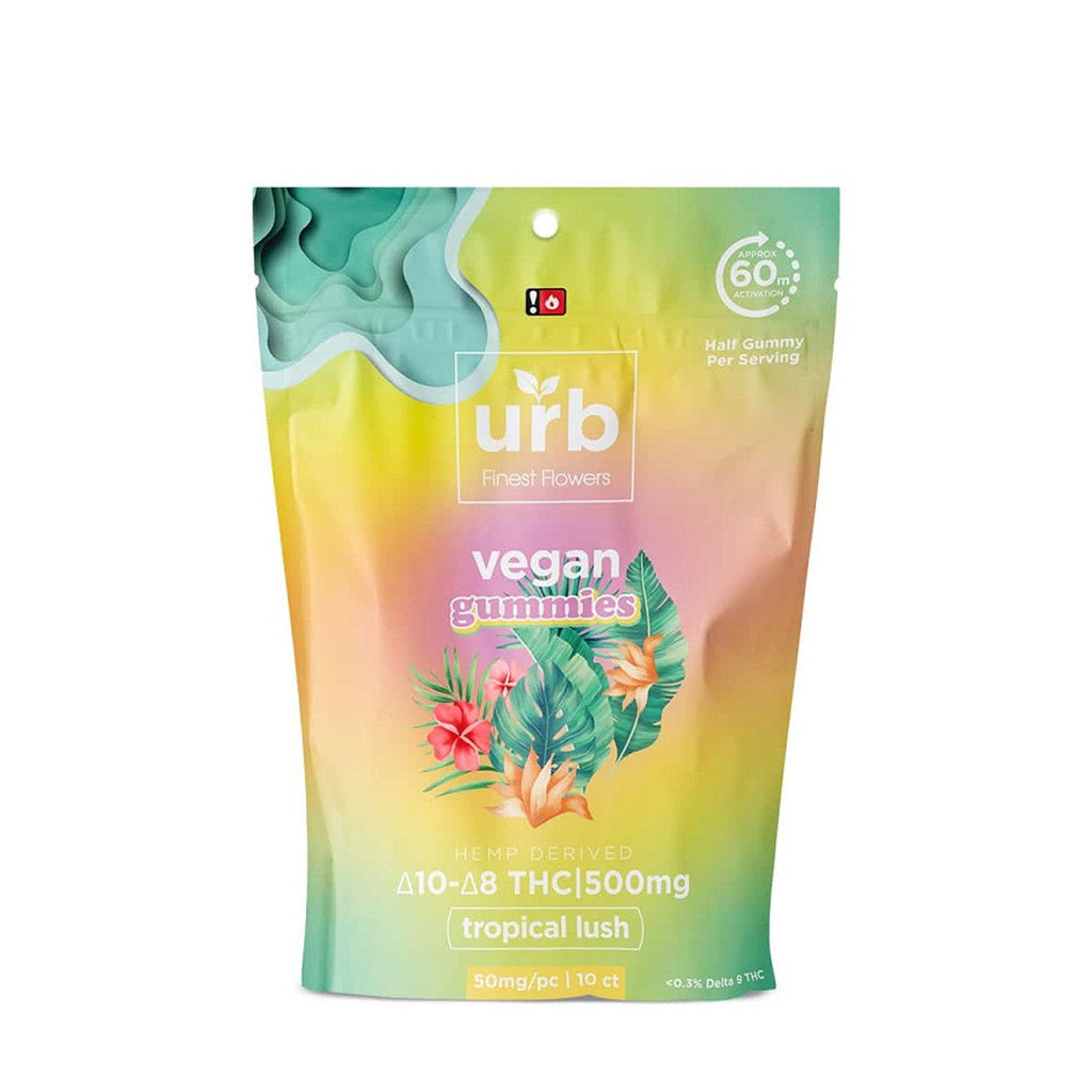 Urb Delta 8 + 10 THC Tropical Lush Gummies 500 mg 10-Pack