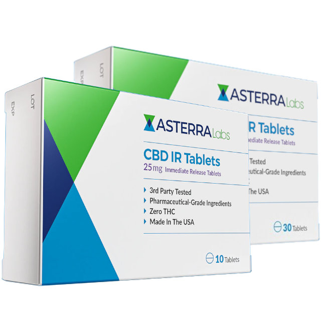 Asterra Labs Broad Spectrum CBD Tablets - Immediate Release, 25mg (a Capsules) made by Asterra Labs sold at CBD Emporium