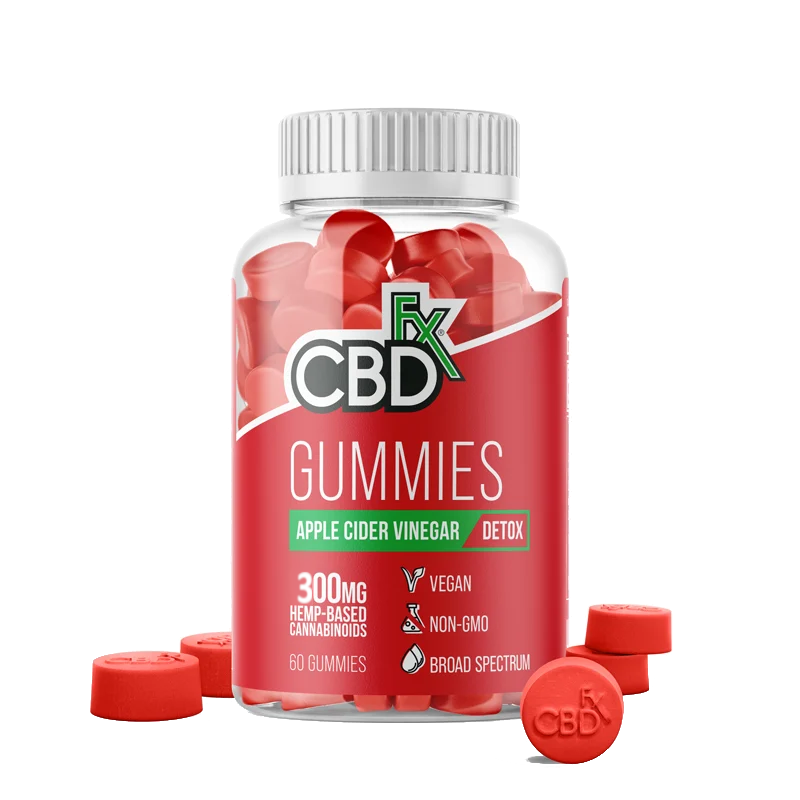CBDfx Isolate CBD Vitamin Gummies, Apple Cider Vinegar - 60ct